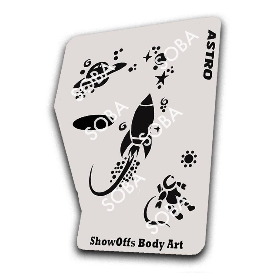 Airbrush Face Paint Stencil - Athena - ShowOffs Body Art – SOBA - ShowOffs  Body Art