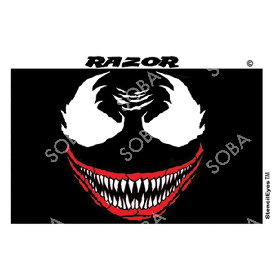 Airbrush Face Paint Stencil - Scary Teeth- ShowOffs Body Art – SOBA - ShowOffs Body Art airbrush-face-paint-stencil-scary-teeth-showoffs-body-art-soba-showoffs-body-art
