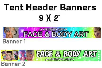 Tent Header Banner 9x2 - ProAiir / ShowOffs Body Art