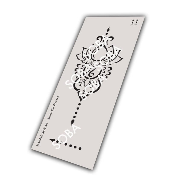 Airbrush Henna Stencil 11 - SOBA - ShowOffs Body Art