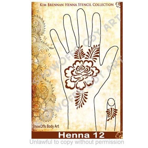 Henna Stencil 12 - SOBA - ShowOffs Body Art