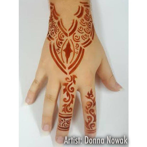 Airbrush Henna Stencil 14 - SOBA - ShowOffs Body Art