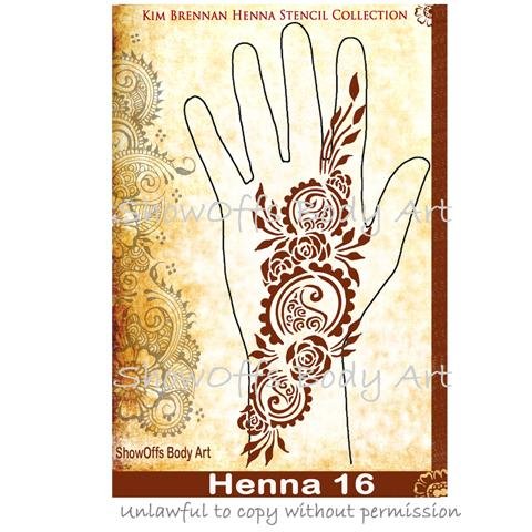 Airbrush Henna Stencil 16 - SOBA - ShowOffs Body Art