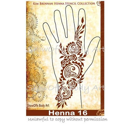 Henna Stencil 16 - SOBA - ShowOffs Body Art