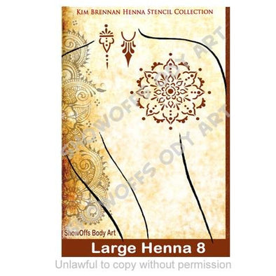 Henna Stencil 8 Large - SOBA - ShowOffs Body Art