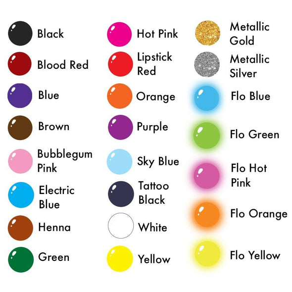 Pick 6 INK Colors - SOBA - ShowOffs Body Art