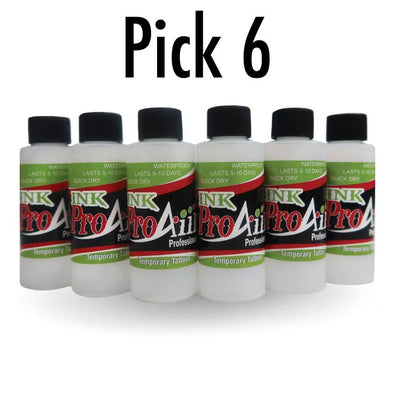 Pick 6 INK Colors - SOBA - ShowOffs Body Art