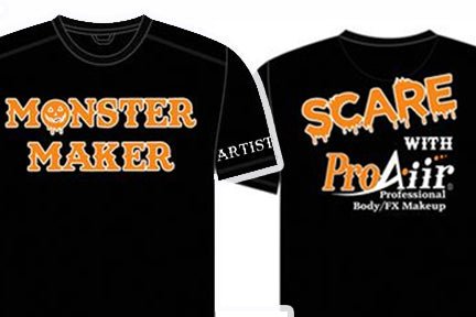 ProAiir Monster Maker Artist Tee Shirt Black - SOBA - ShowOffs Body Art