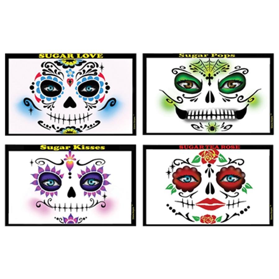 Sugar Skull Makeup Stencil | Saubhaya Makeup